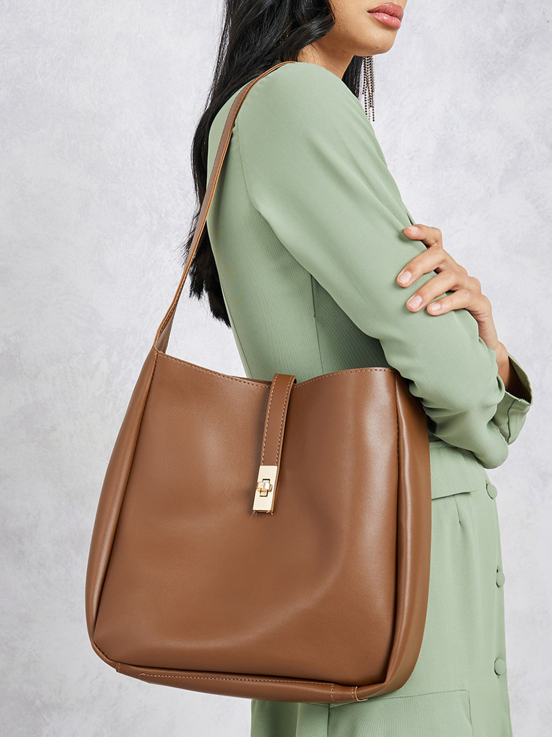 Styli Long Double Handle Shoulder Bag