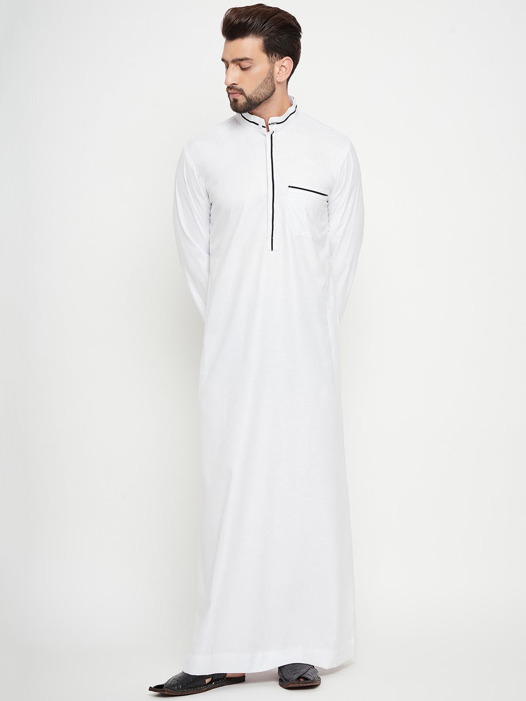 NABIA Men Thread Work Anarkali Kurta