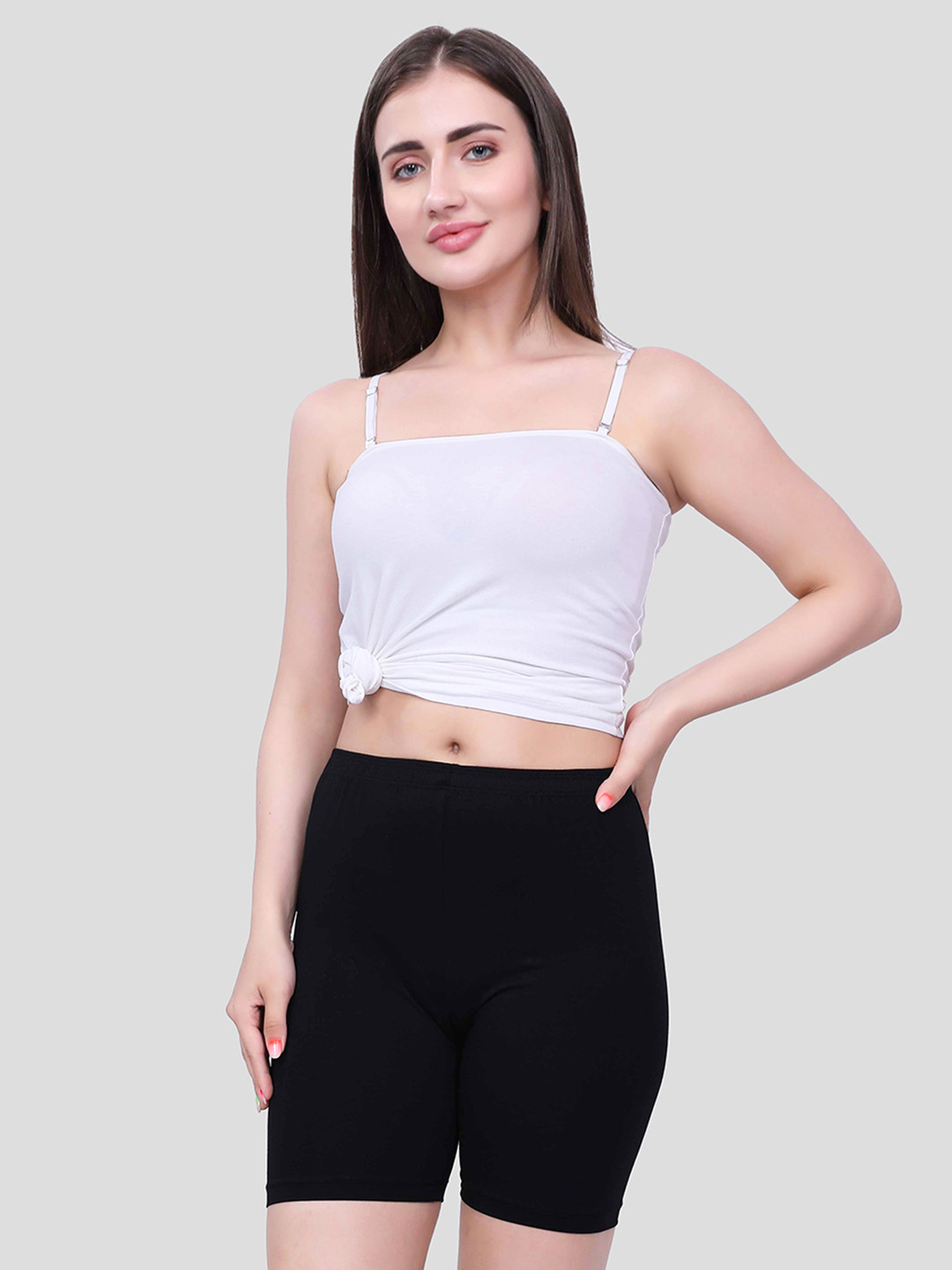 inner amour Women Skinny Fit High-Rise Cycling Sports Shorts with Antimicrobial Technology