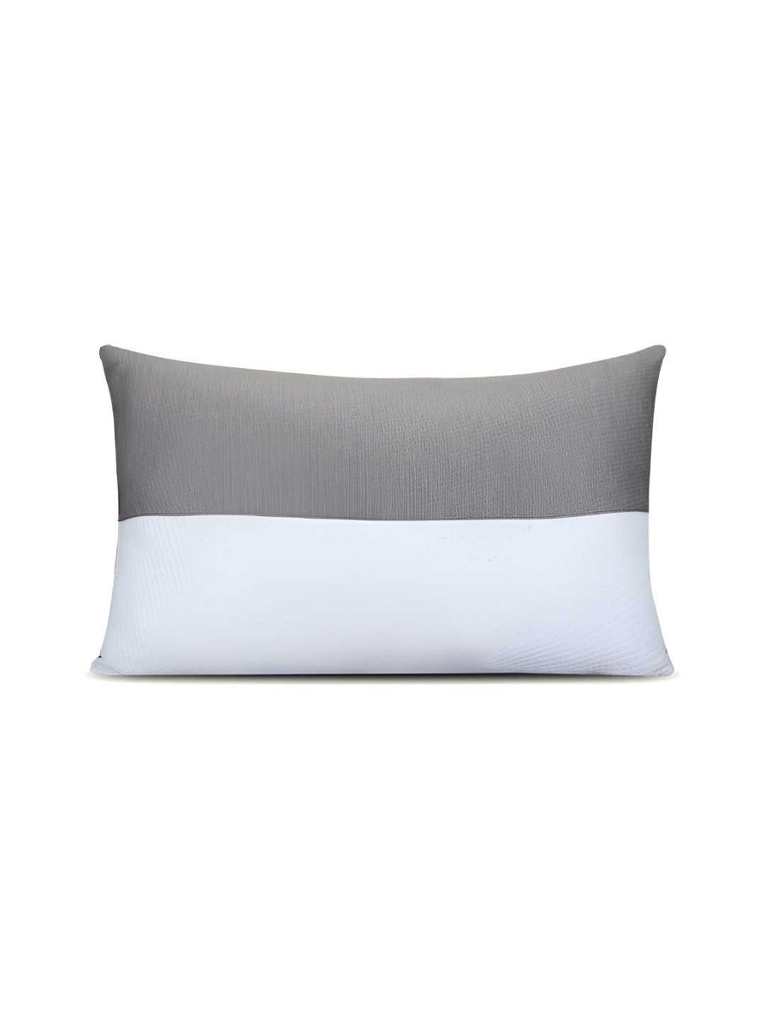 AVI Hollow Fibre White Solid Polycotton Breathable Medium Fibre Sleep Pillow-69 x 43 x 10 cm