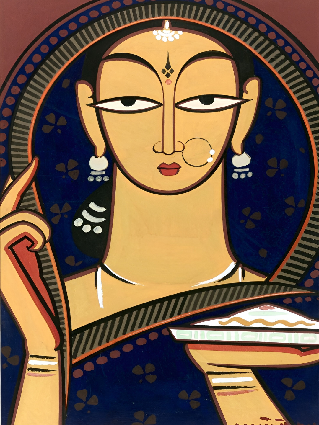 Adventures India Blue & Beige Piece Wooden Painting Wall Art