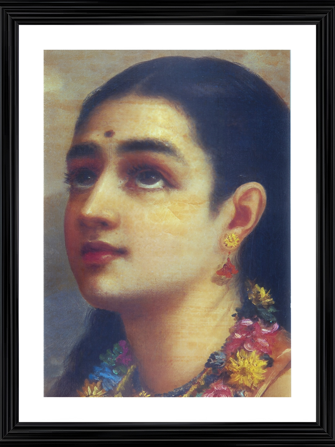 Adventures India Shakuntala Wood Wall Rectangle Paintings Wall Art - 17.7 x 13.7 In