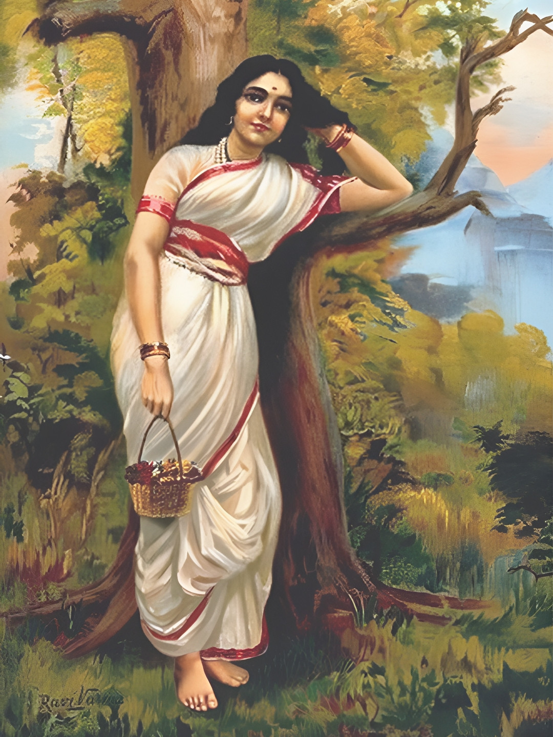 AdventuresIndia Ahalya Wood Wall Rectangle Paintings Wall Art -16 X 21In