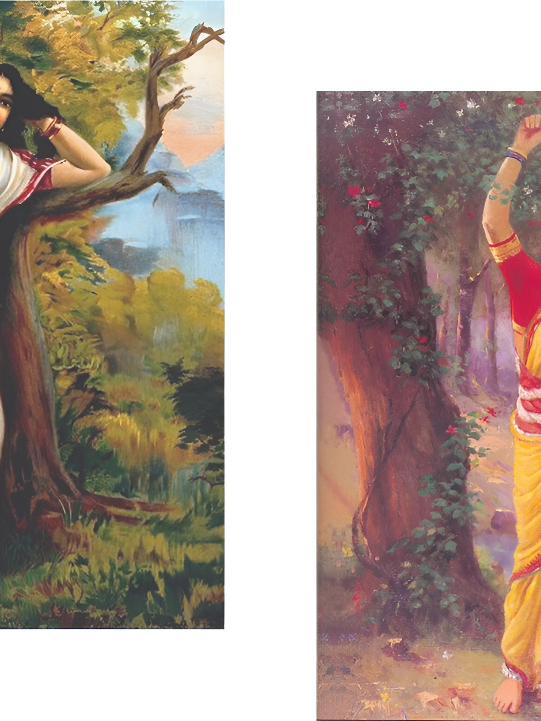 Adventures India Green & Yellow 2 Pieces Ahilya in Upwan Wooden Painting Wall Arts