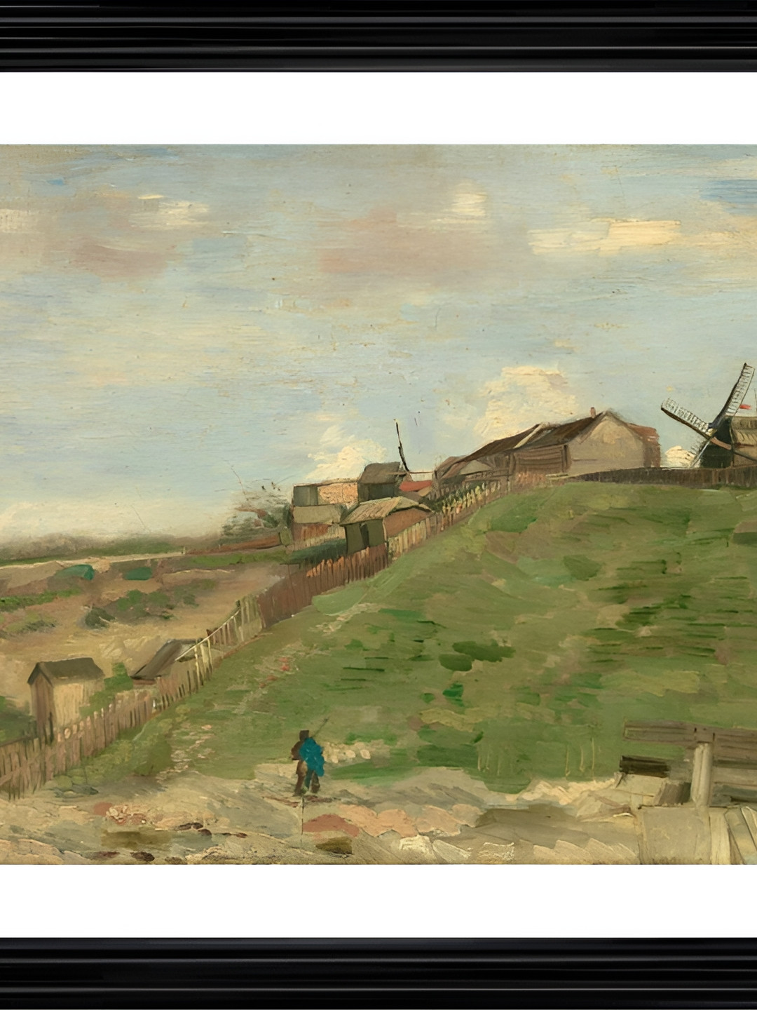 Adventures India Black Wood Wall Living Room Square Paintings Wall Art -17.72 x 13.78In