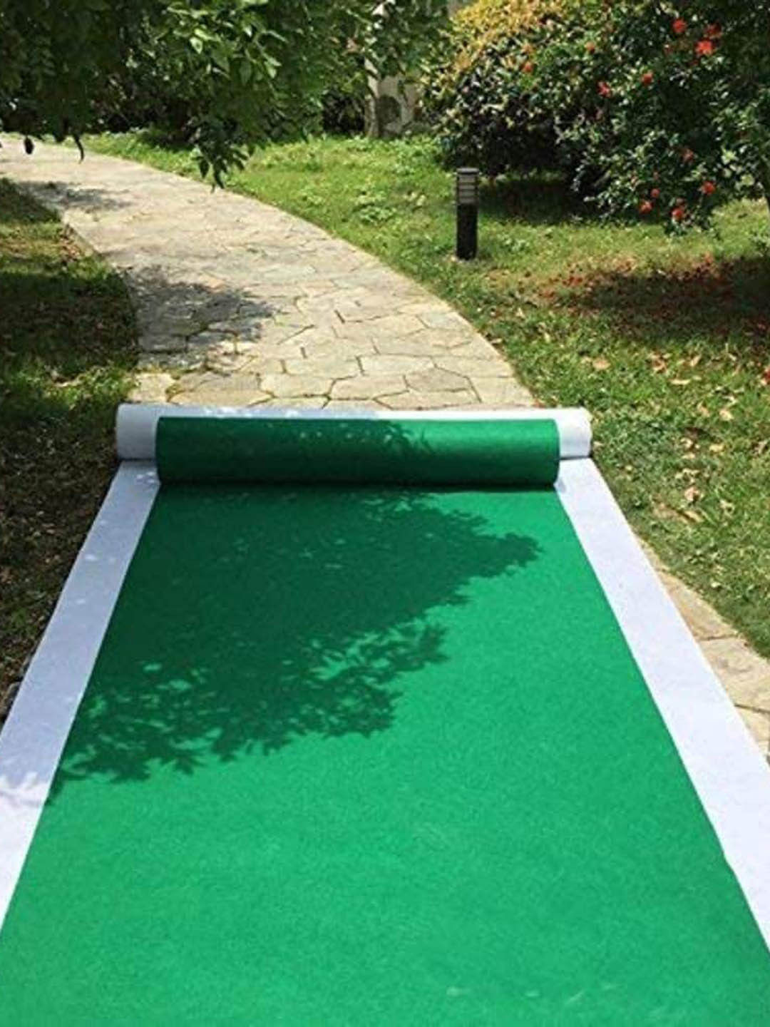 F & B RUGS Green Anti Skid Outdoor Carpet