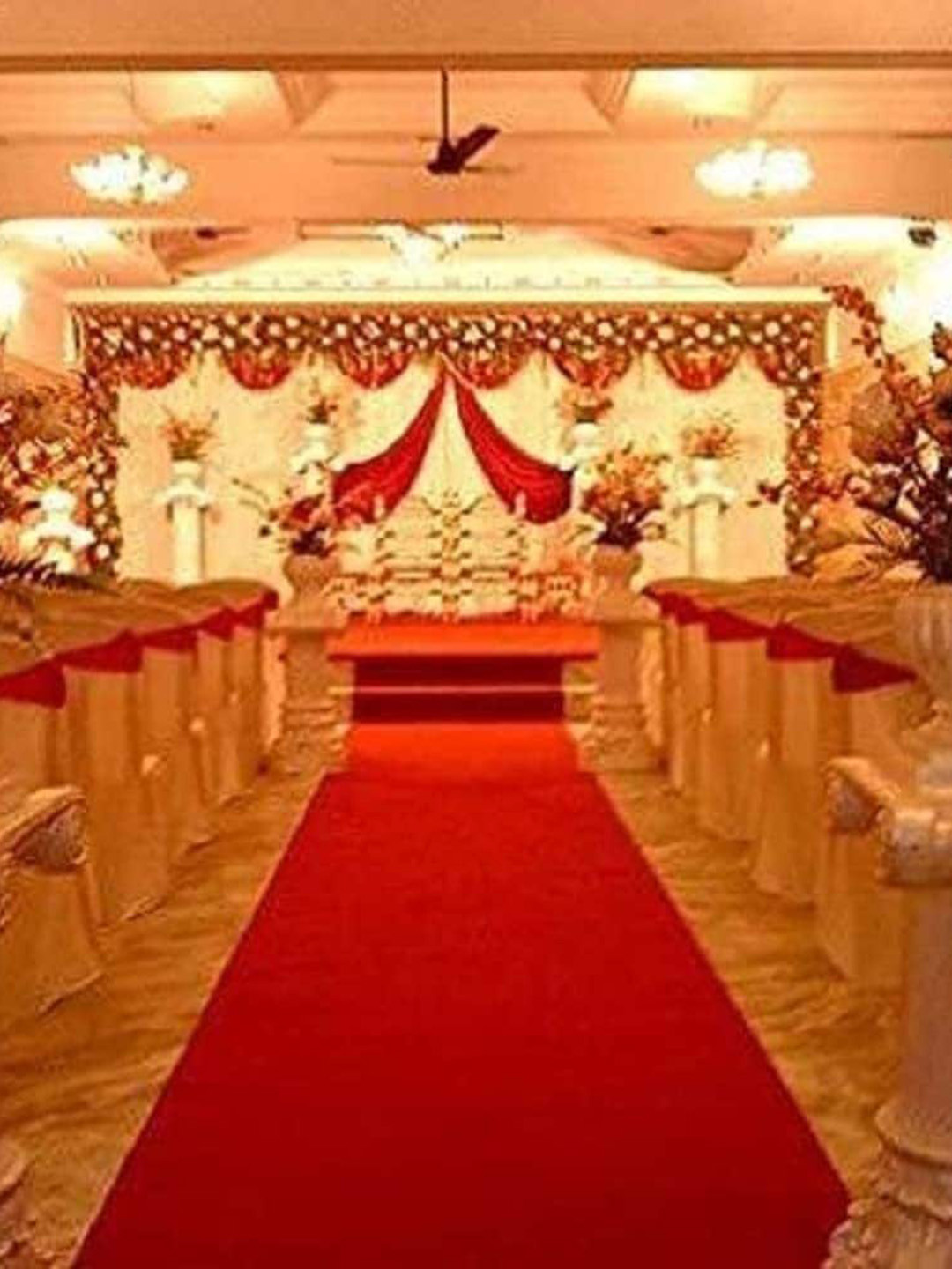 F & B RUGS Red Anti-Skid Outdoor Carpet