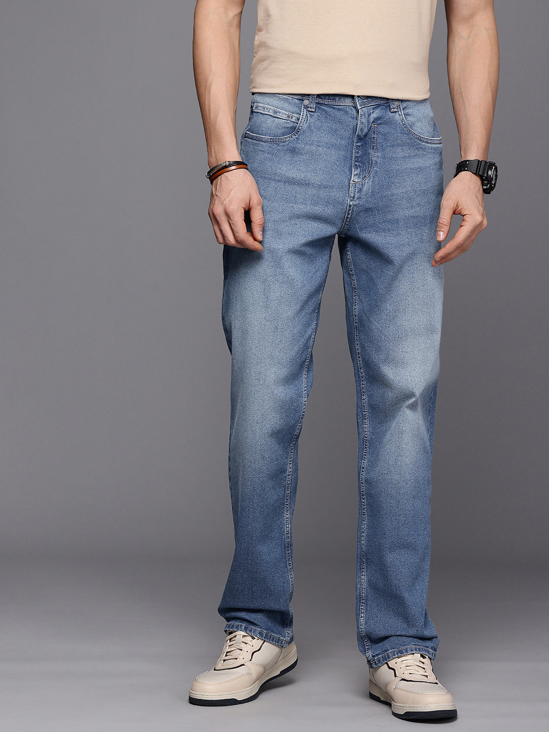 Ducati x Scrambler Men Straight Fit Heavy Fade Stretchable Jeans