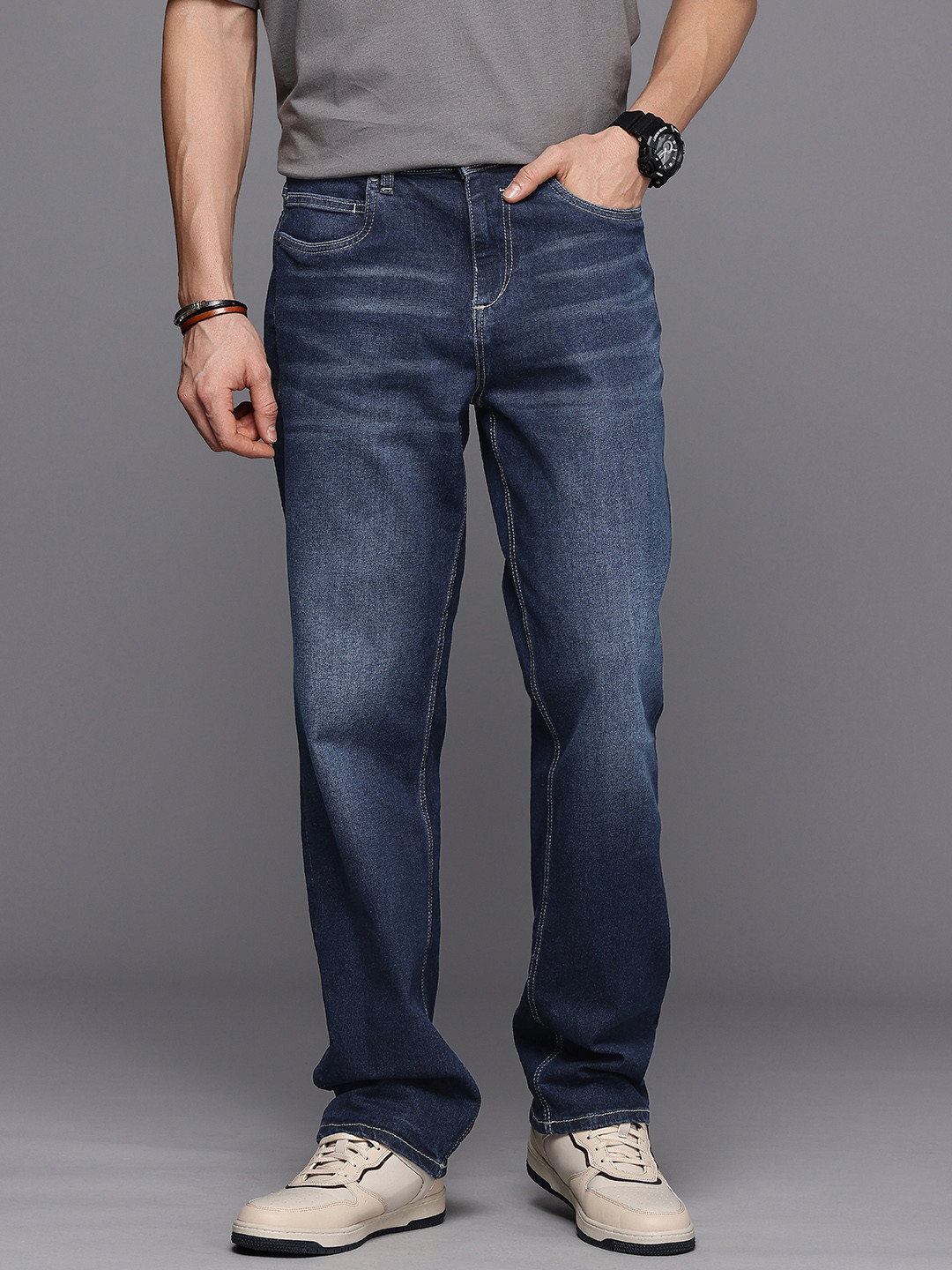 Ducati x Scrambler Men Straight Fit Heavy Fade Stretchable Jeans