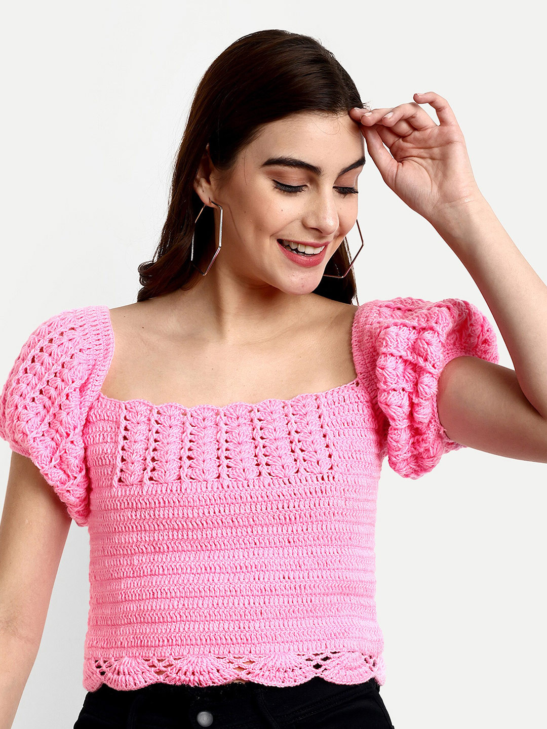 WINDROP SOLUTIONS Self Design Cowl Neck Sweater Vest