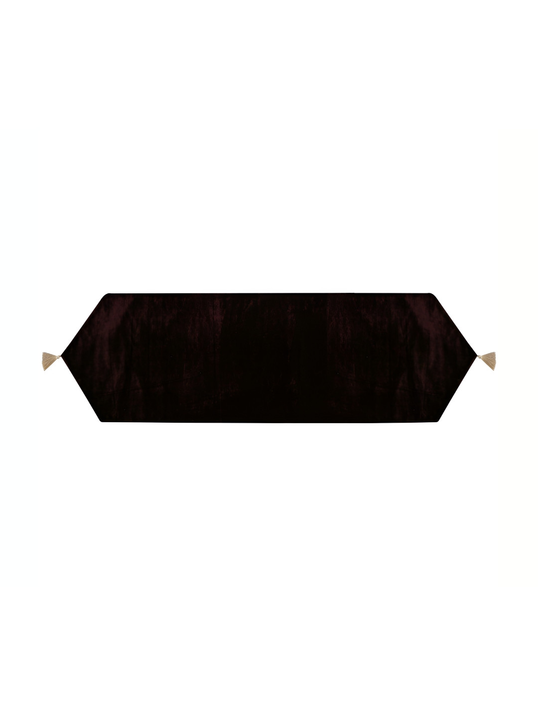 Home Heart Brown Velvet Reversible Double Layered Table Runner