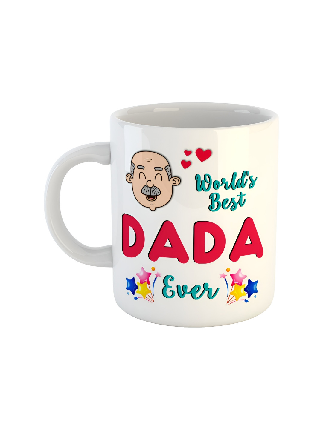 ARTBUG Tri Wave Bone Ash Free White Typography Ceramic Microwave Safe Mug-350ml