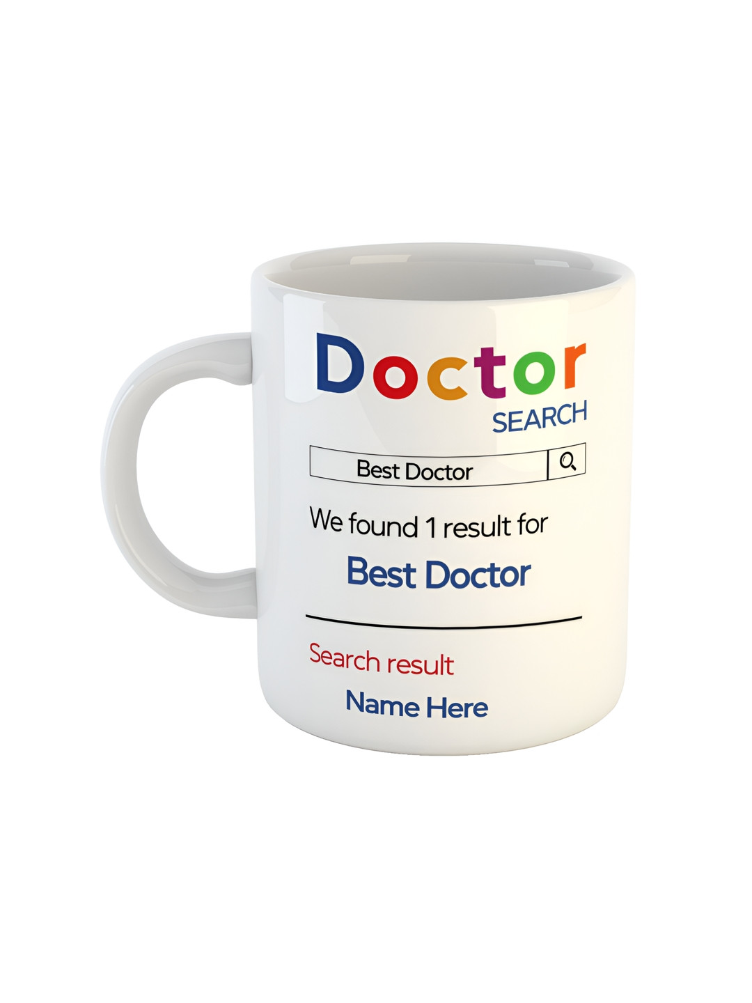 ARTBUG Conical Shaped White Typography Ceramic Microwave Safe Mug-350ml