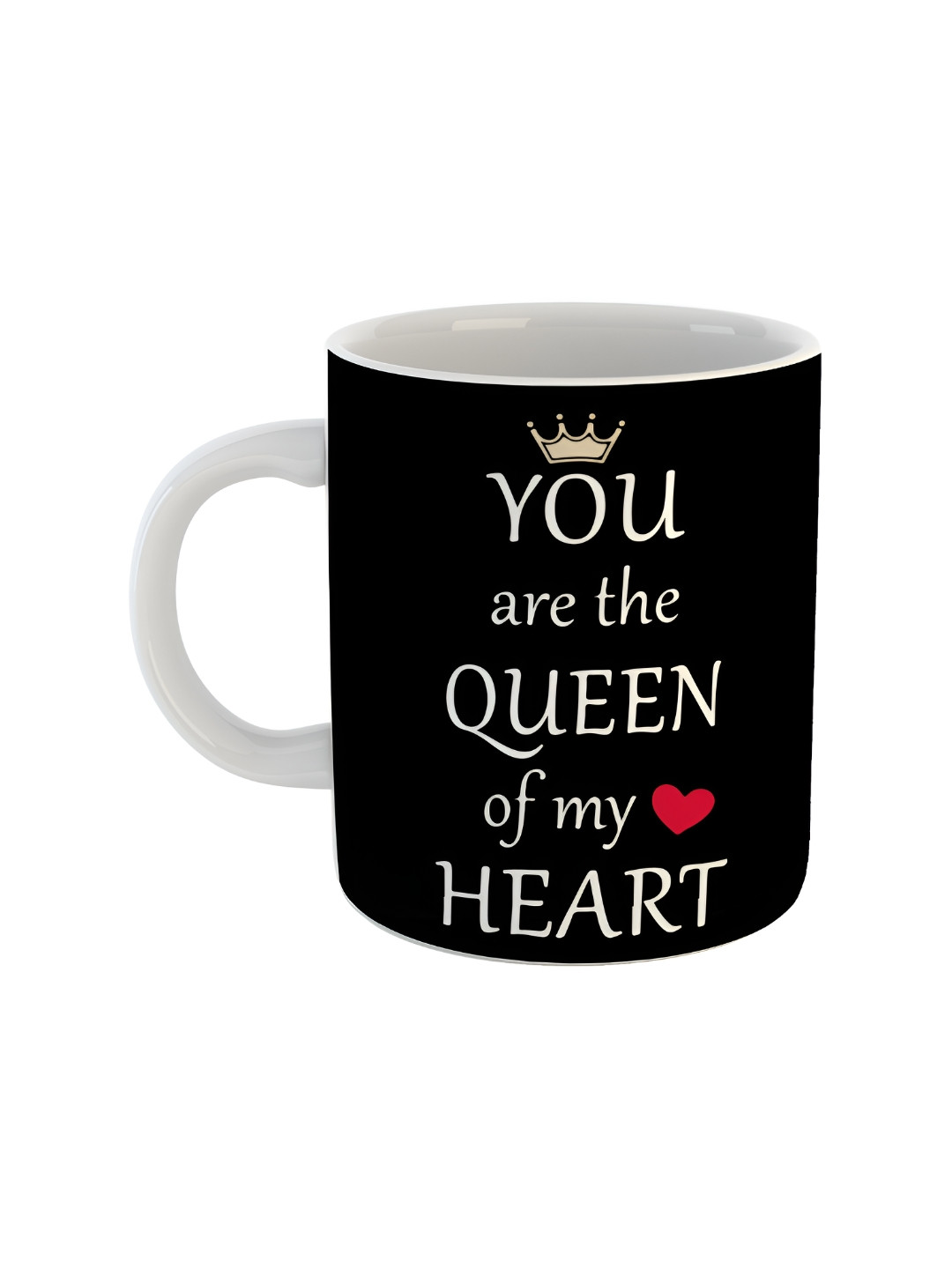 ARTBUG Opalware Regalia White Typography Ceramic Microwave Safe Mugs-350ml