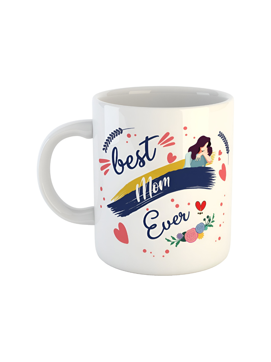 ARTBUG Sweet Mother White Typography Ceramic Microwave Safe Mug-350ml