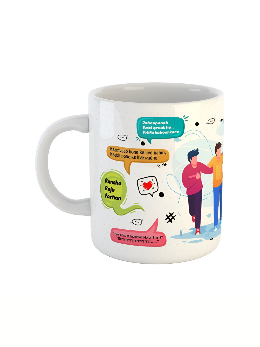 ARTBUG Atharva Name Personalised White Typography Ceramic Microwave Safe Mug-325ml