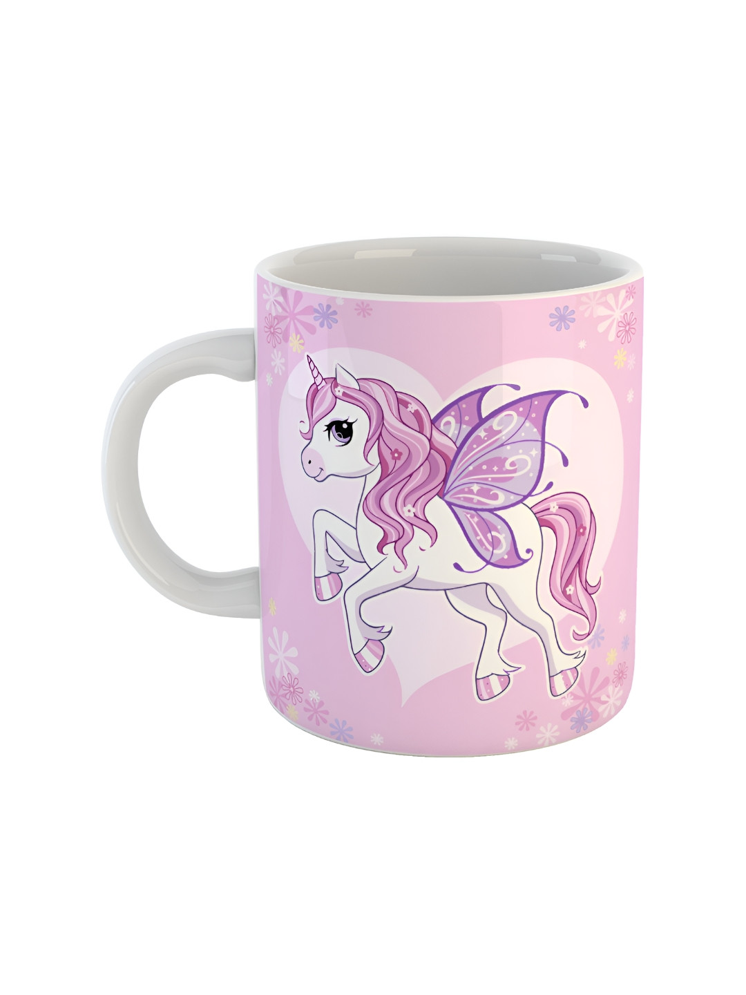 ARTBUG White Animal Print Ceramic Handmade Mug-350ml