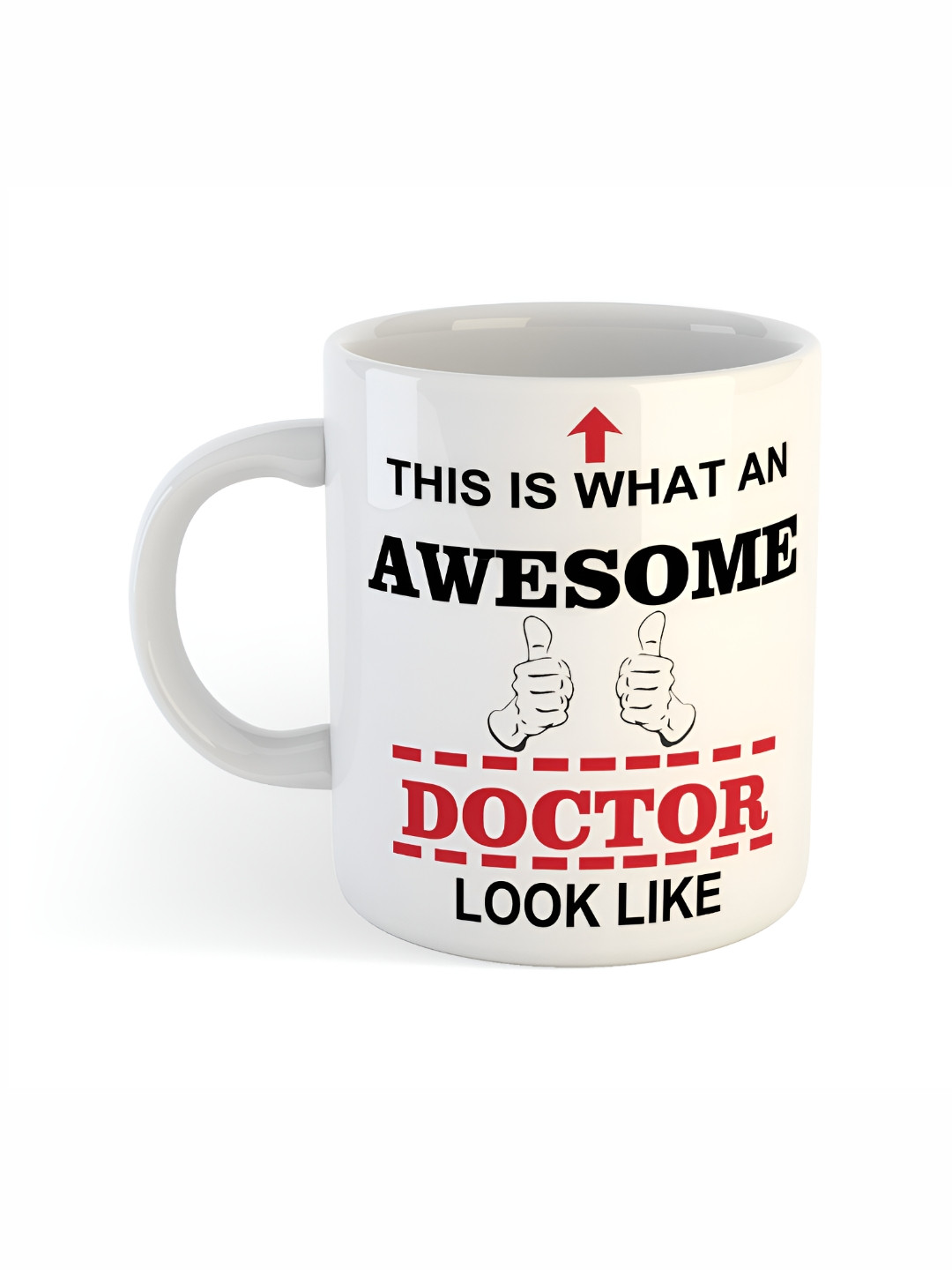 ARTBUG Anupam Name Personalised White Typography Ceramic Handmade Mug-350ml