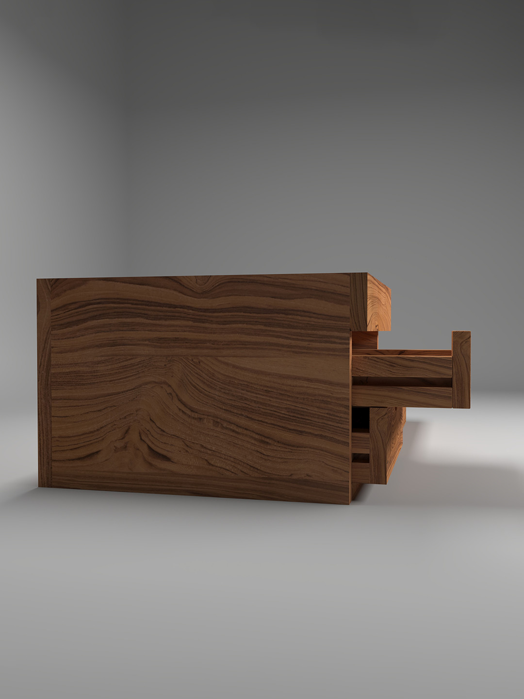 Woodshala Brown Wooden Strong Drawer Organiser