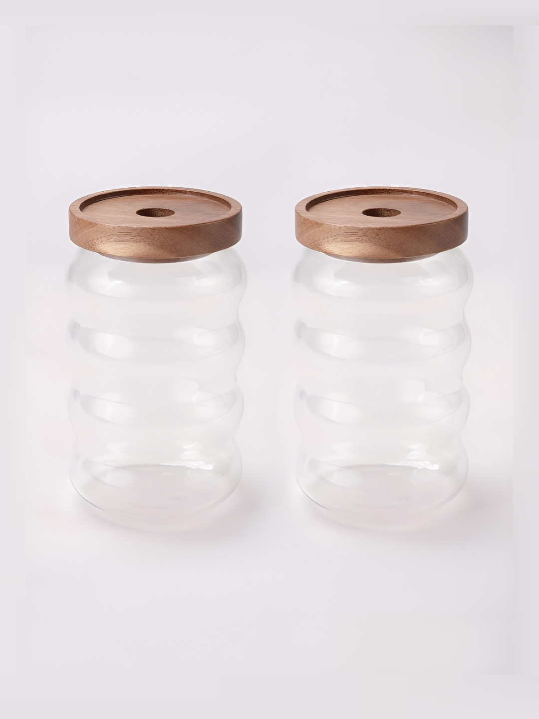 The Better Home Transparent Borosilicate Glass Microwave Safe 2 Piece Flip Top Graduated Container-700ml