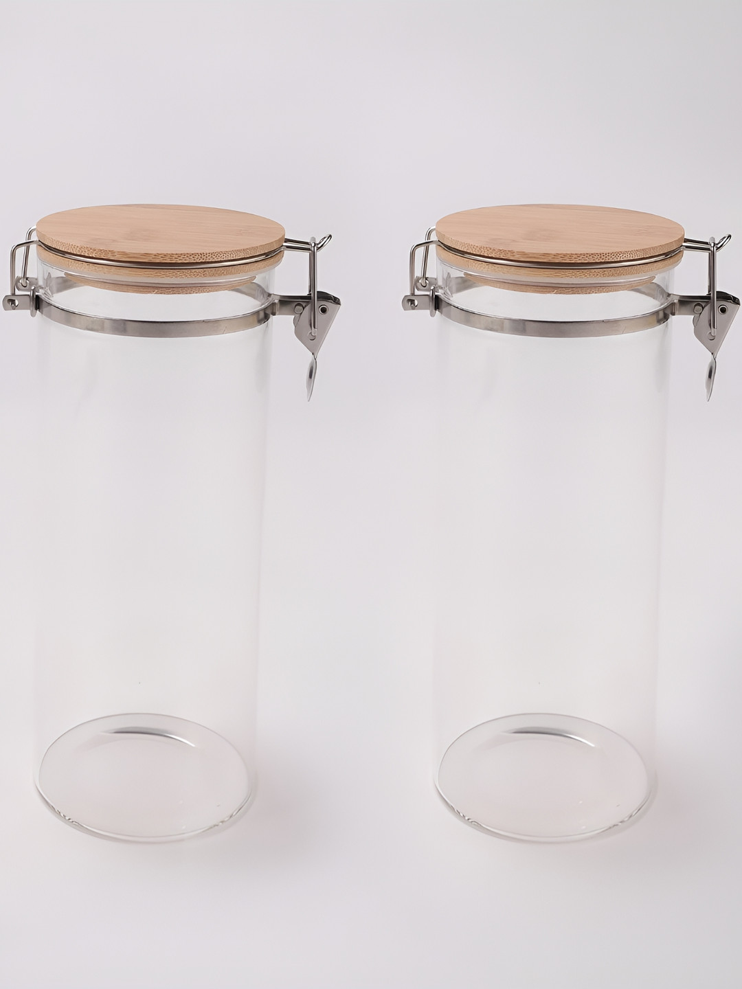 The Better Home Transparent Borosilicate Glass Microwave Safe 2 Piece Clip-On Graduated Container-1.4L