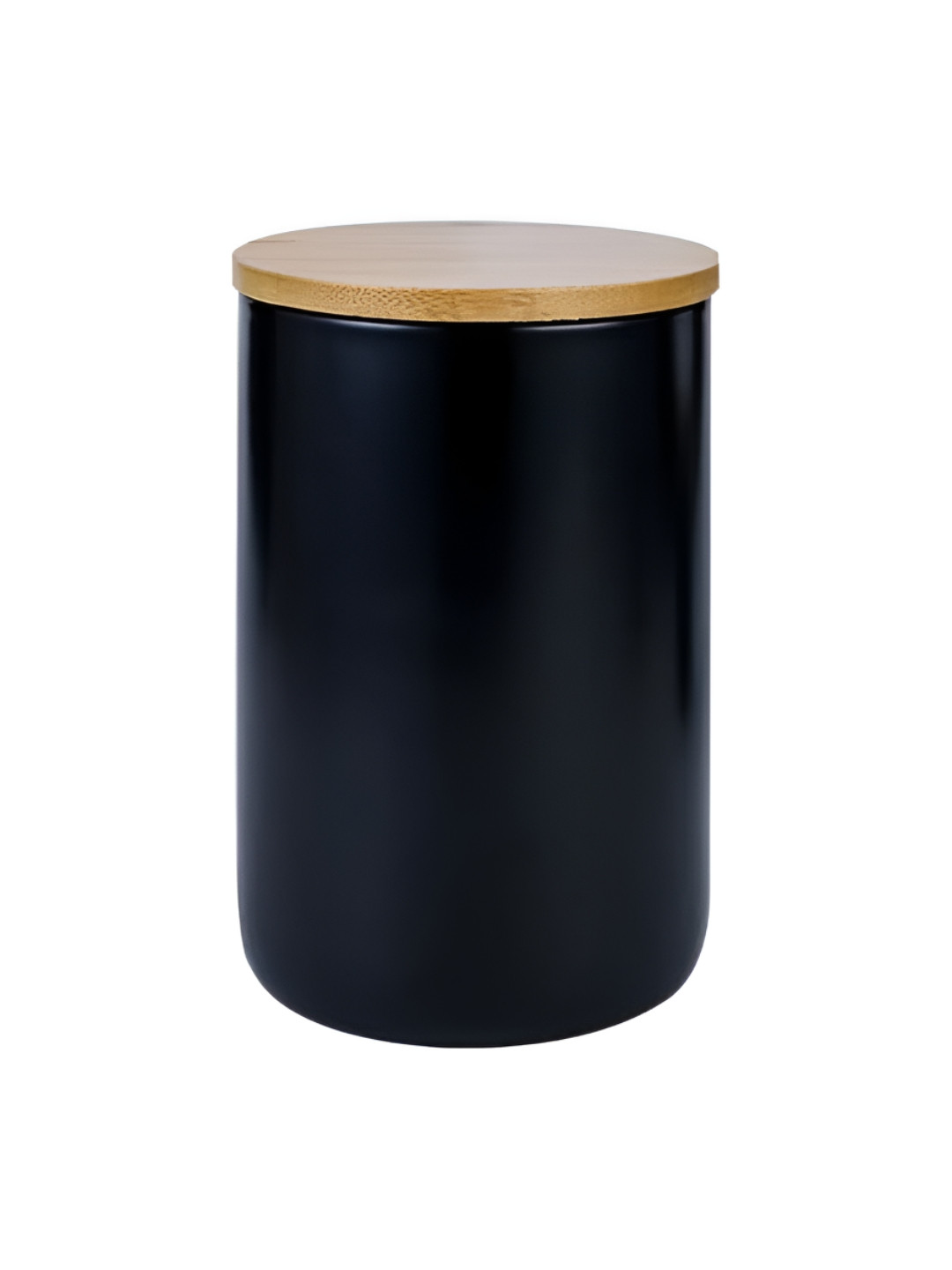 The Better Home Black Ceramic Microwave Safe Flip Top Canister-1L