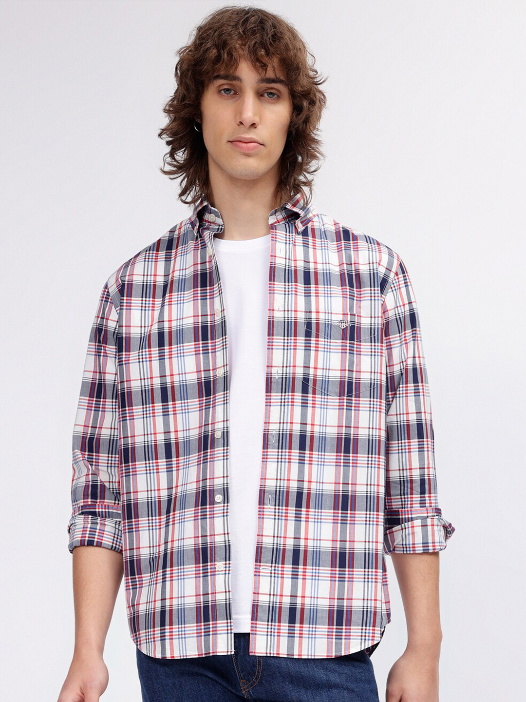 GANT Check Button Down Regular Fit Shirt