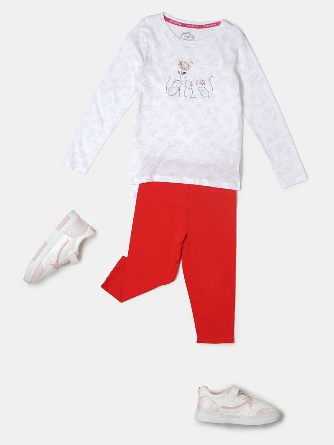 Jockey Girl's Cotton Slim Fit Capri With Durable and Concealed Waistband-AG18