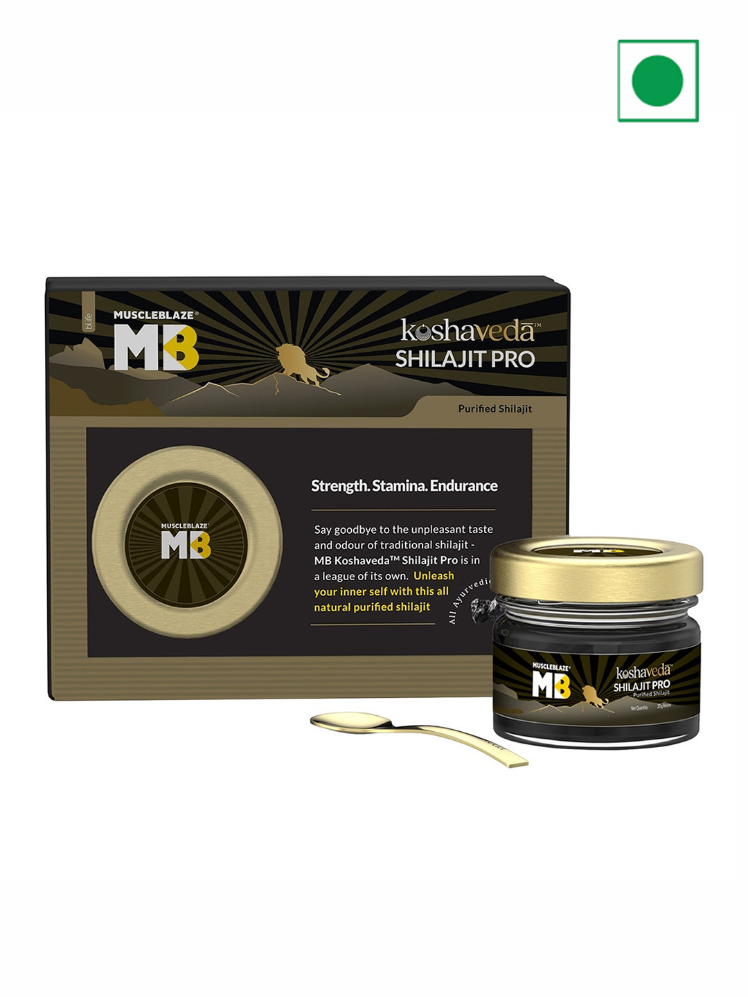 Koshaveda Men MuscleBlaze Shilajit Resin For Strength Stamina & Endurance - 20g