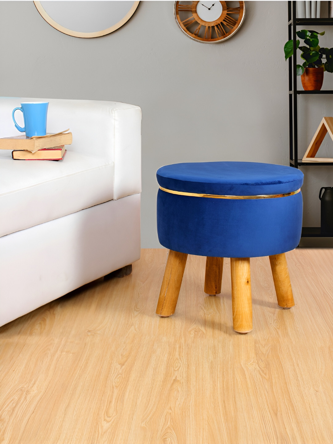 Shadowkart Blue Sitting Mudda Puffies Ottamans