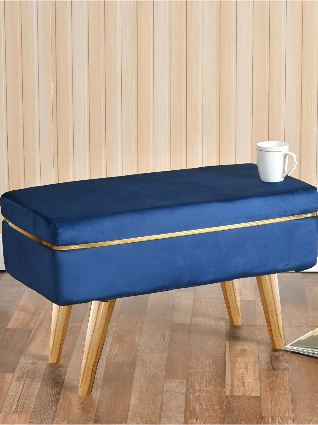 Shadowkart Blue Pouffes Sitting Ottomans