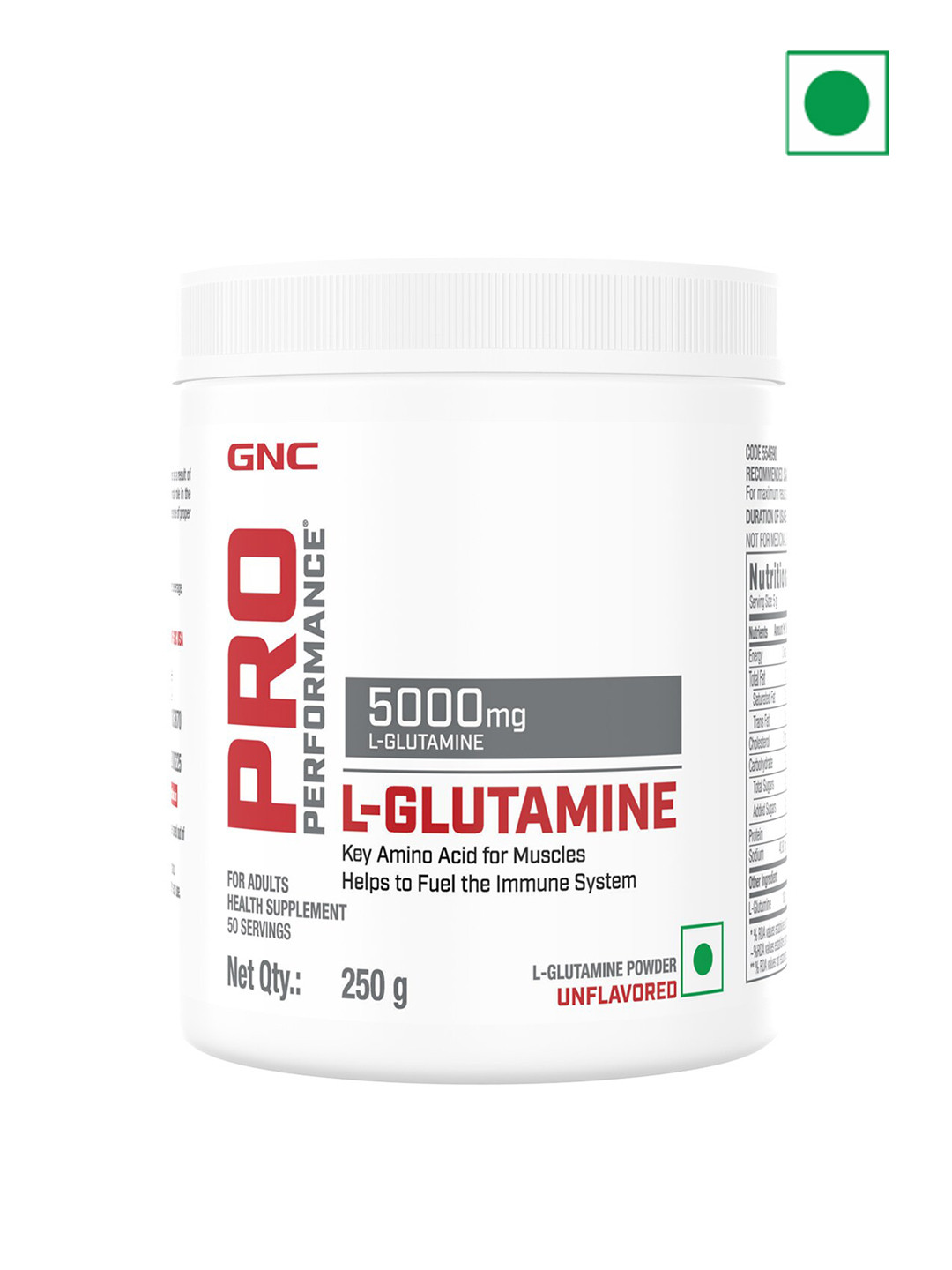 GNC Pro Performance L-Glutamine Powder - 250 G