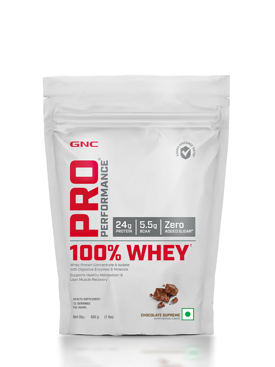 GNC Pro Performance 100% Whey Protein Powder - Chocolate Supreme - 450g