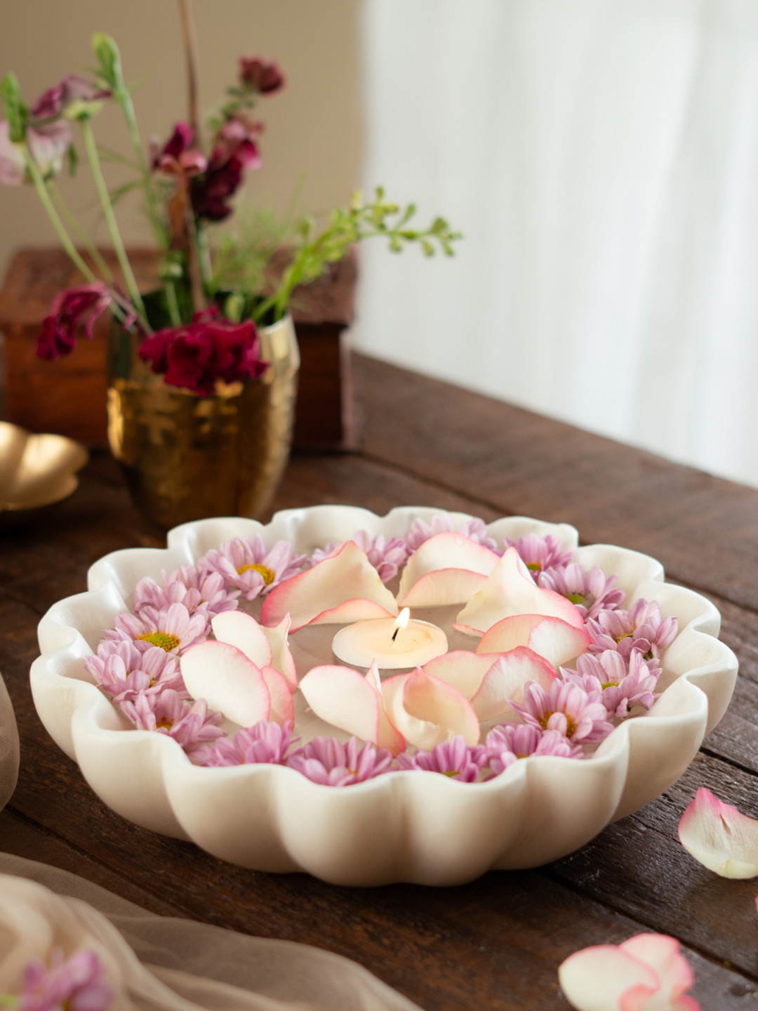 RITUALISTIC Marble Lehar Urli for Home & Gifting Occasion