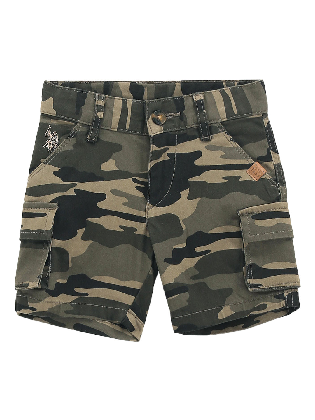 U.S. Polo Assn. Kids Boys Camouflage Printed Cargo Shorts