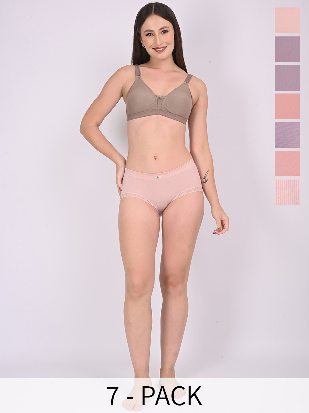 MYYNTI Pack Of 7 Mid-Rise Leak-Proof Hipster Briefs
