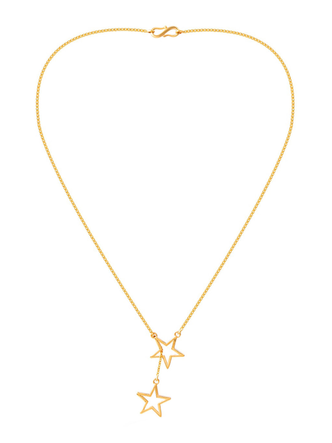 BHIMA 22K Hallmark 916 Purity Yellow Gold  Adjustable Star Necklace