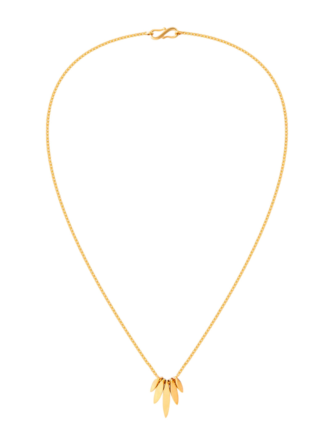 BHIMA 22K Hallmark 916 Purity Yellow Gold  Fringe Pendant Necklace