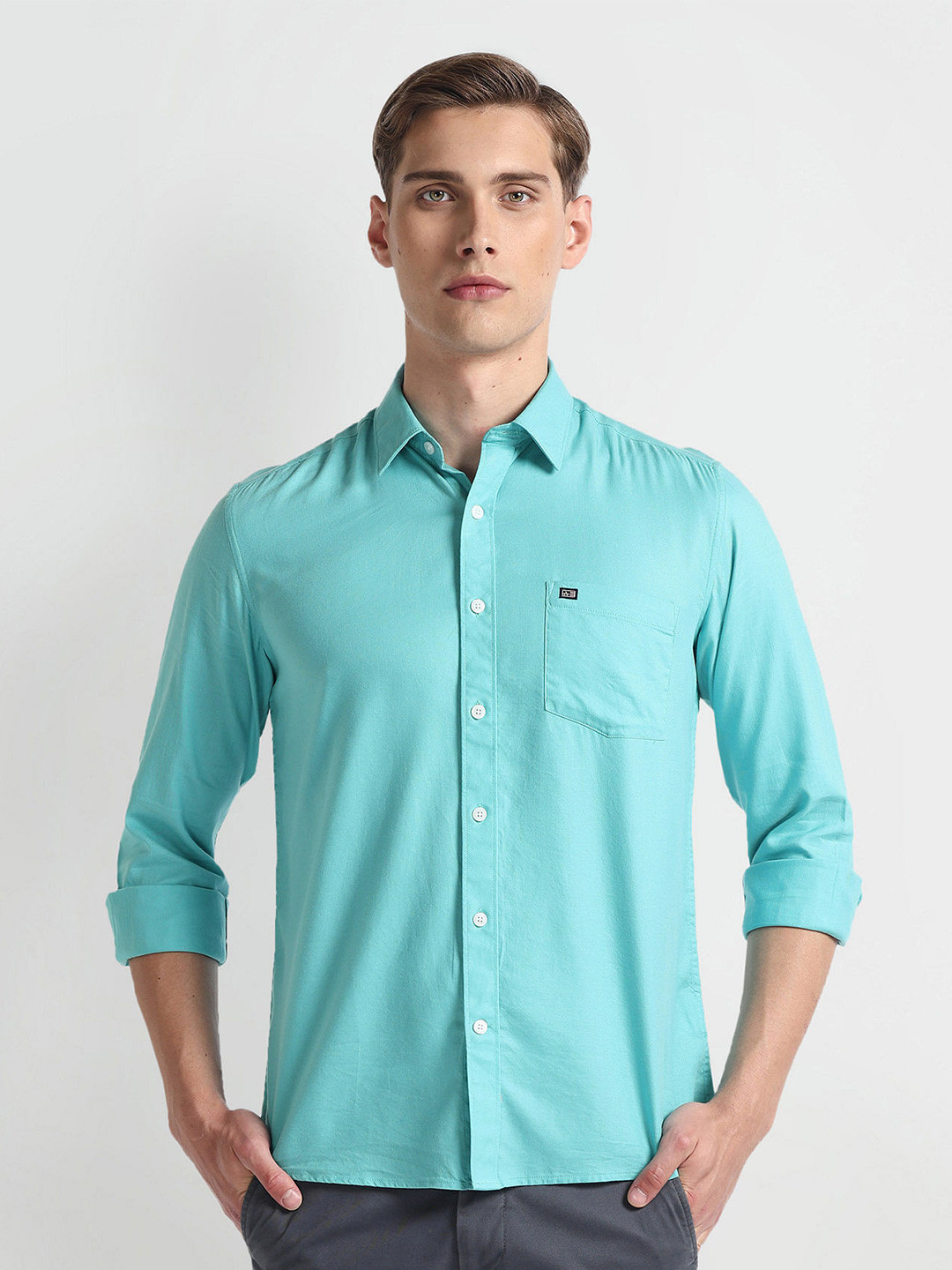 Arrow Sport Slim Fit Twill Weave Cotton & Modal Casual Shirt
