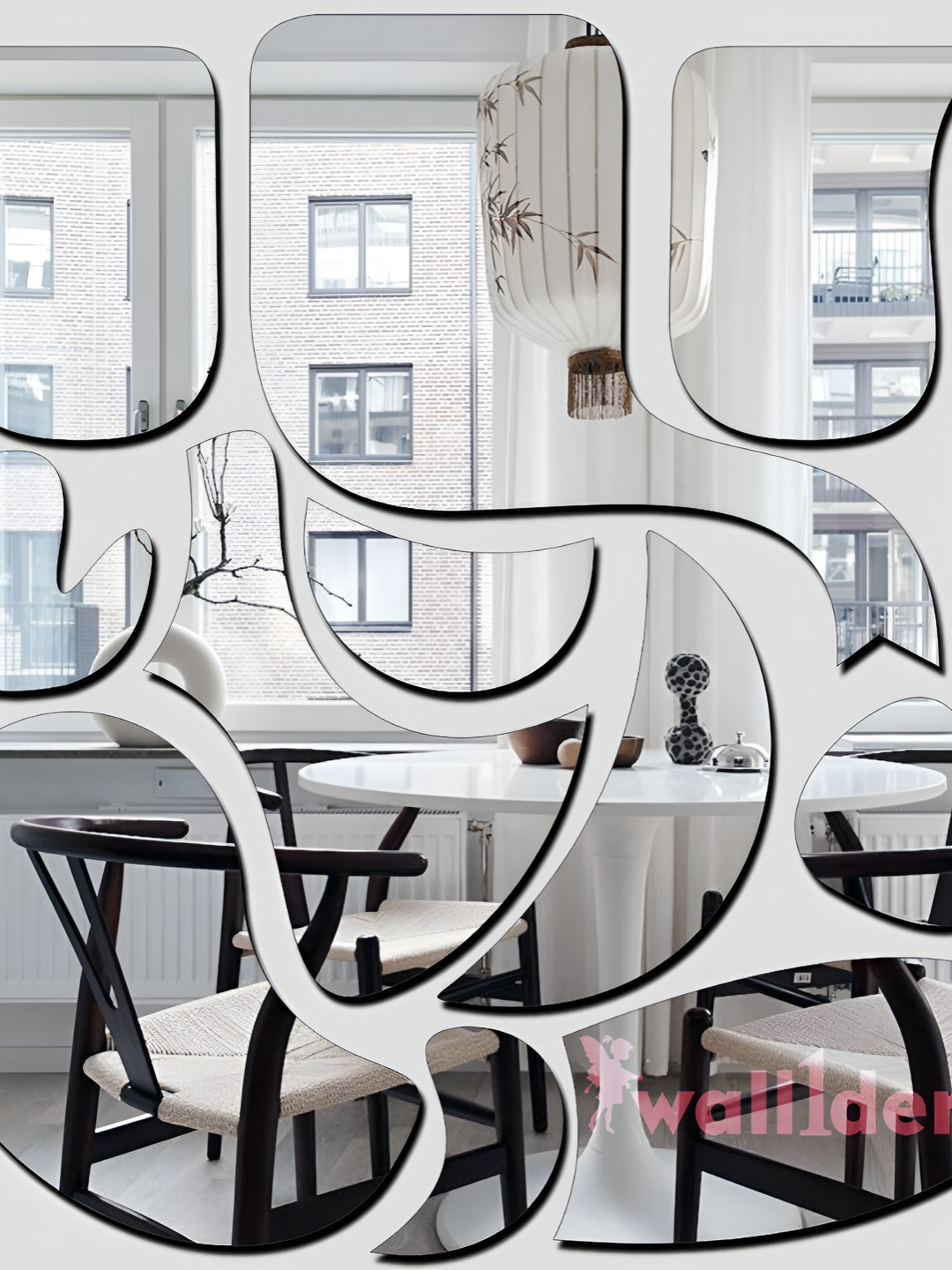 Wall1ders Silver Ganesha 3D Mirror Wall Stickers