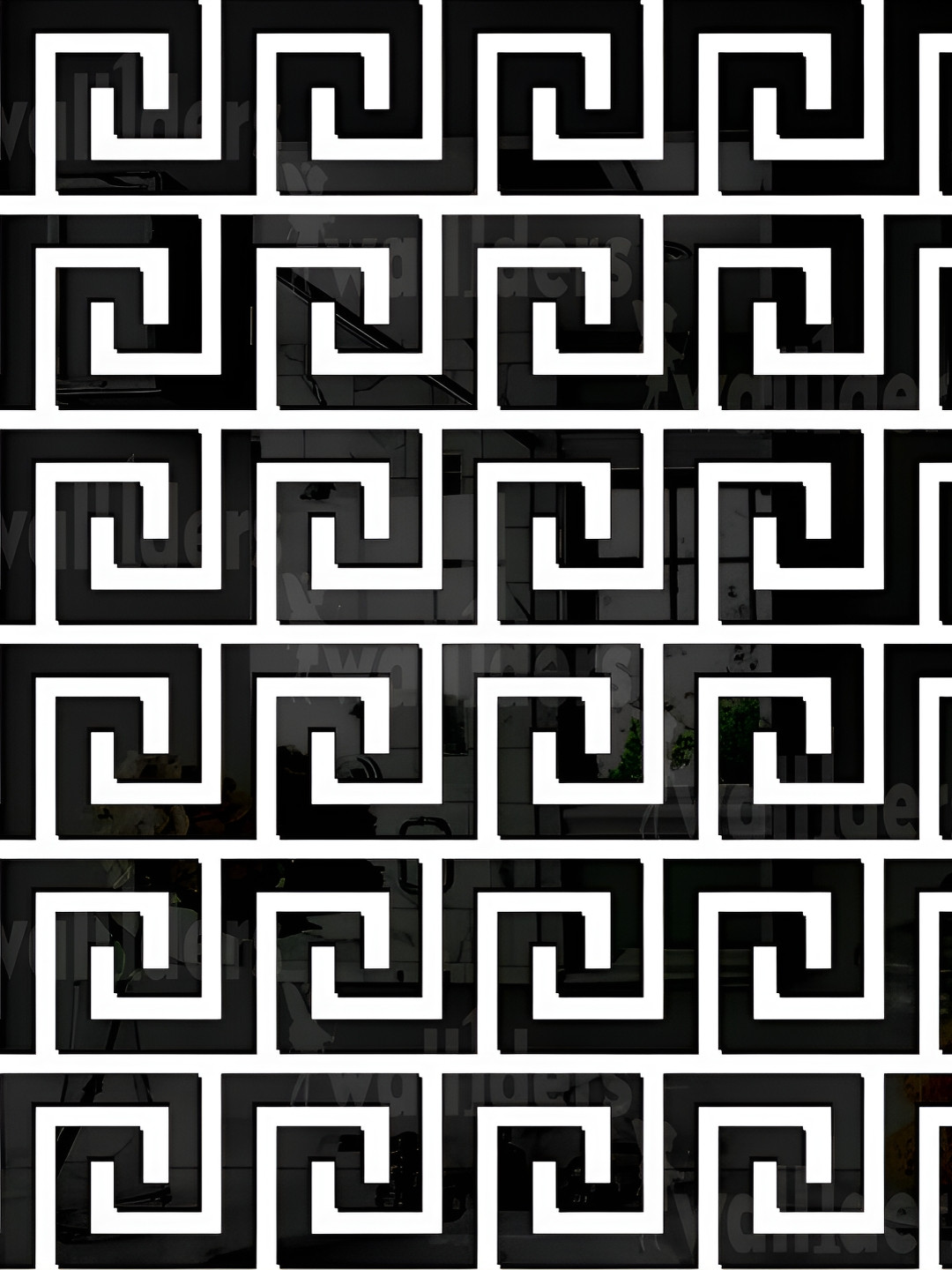 Wall1ders Black 36 Pieces Geometric 3D Mirror Wall Stickers