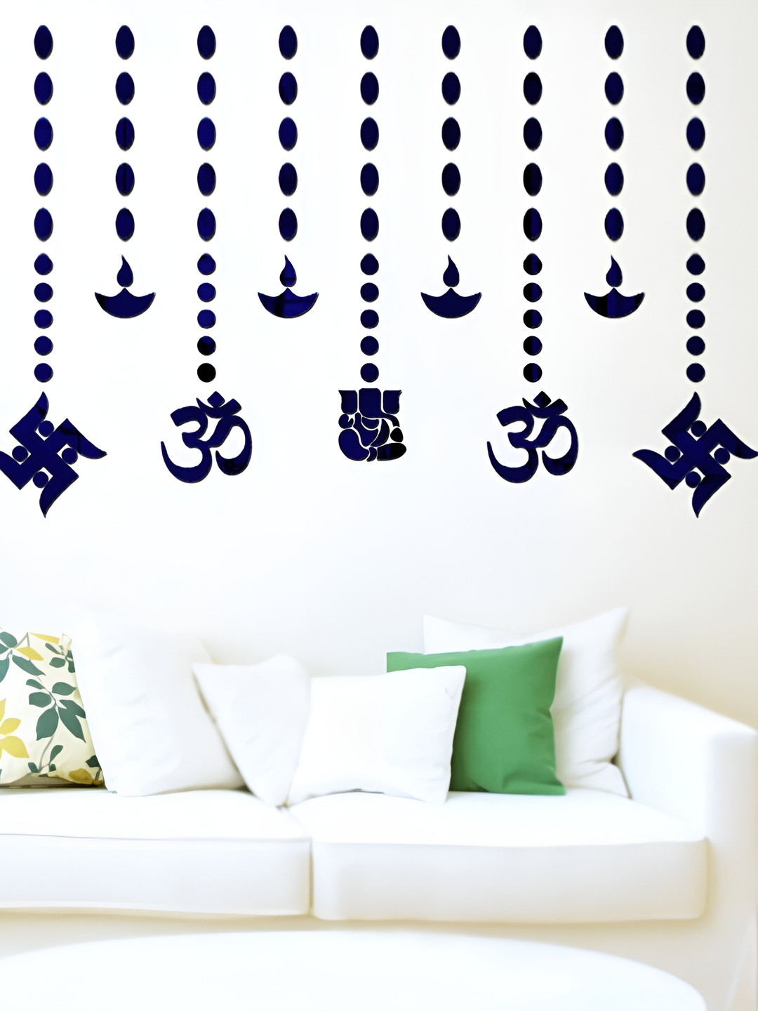 Wall1ders Blue 109 Pieces 3D Mirror Wall Stickers