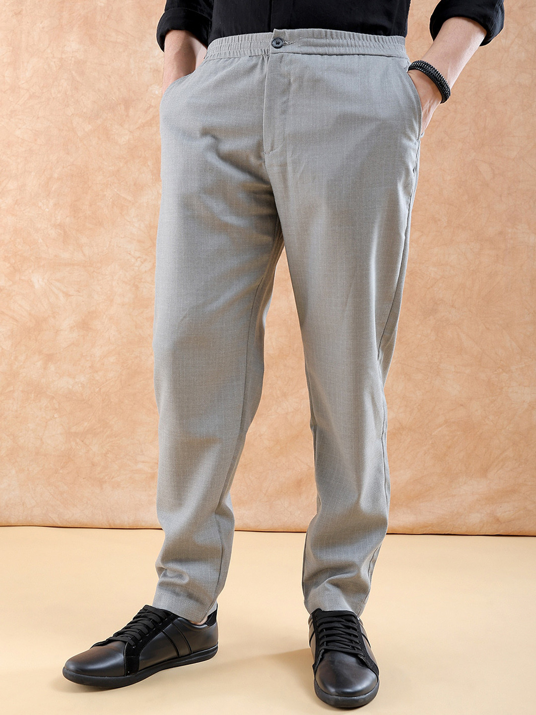 The Indian Garage Co Men Tapered Fit Trousers