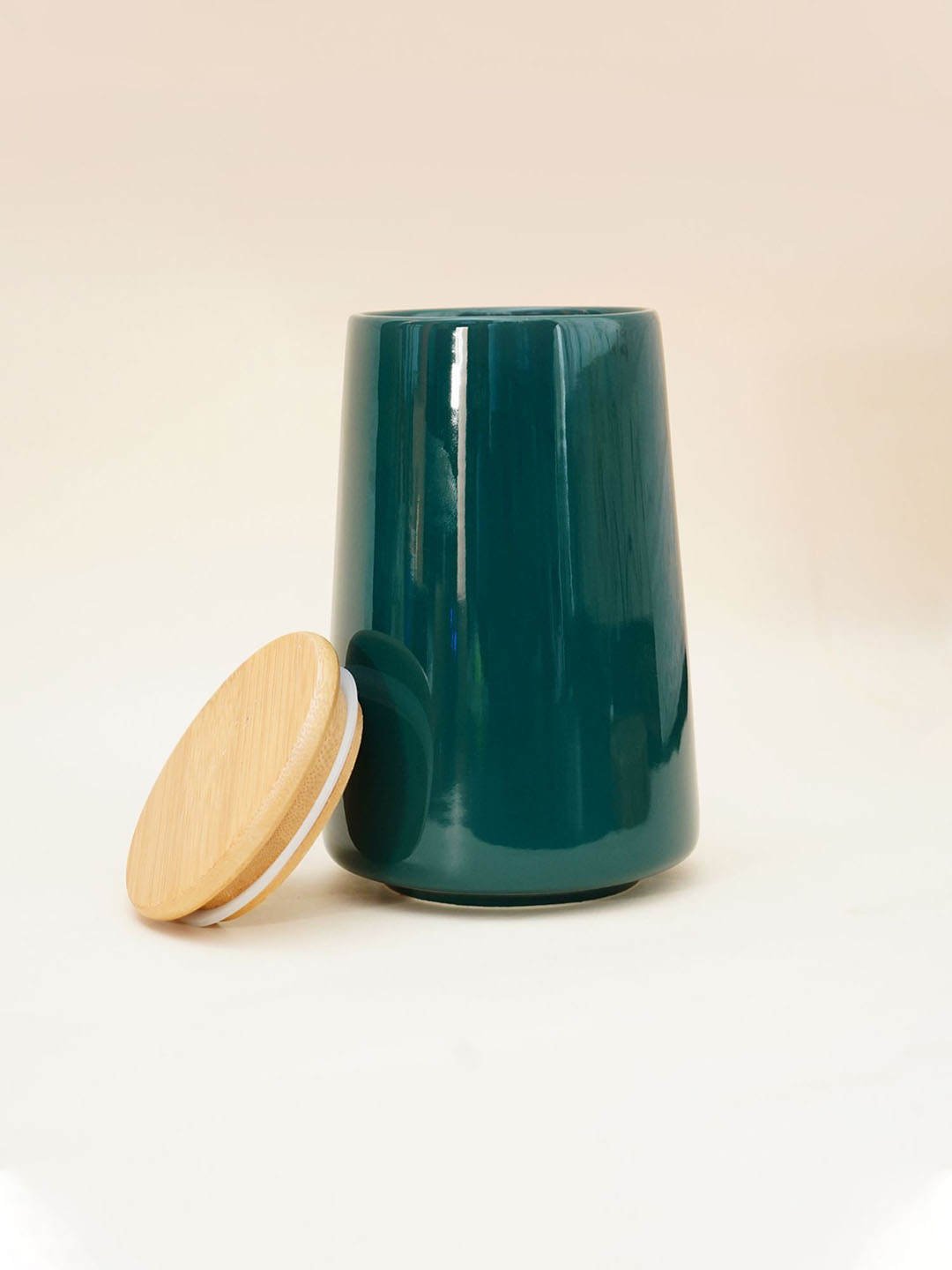 Ekhasa Green Ceramic Flip Top Graduated Container-700ml