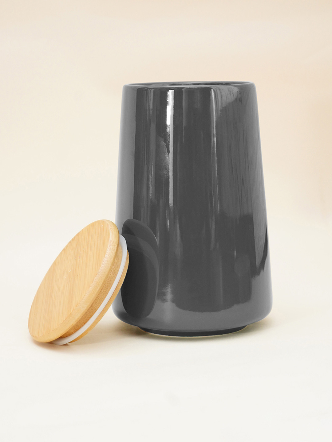 Ekhasa Grey Ceramic Flip Top Graduated Container-700ml