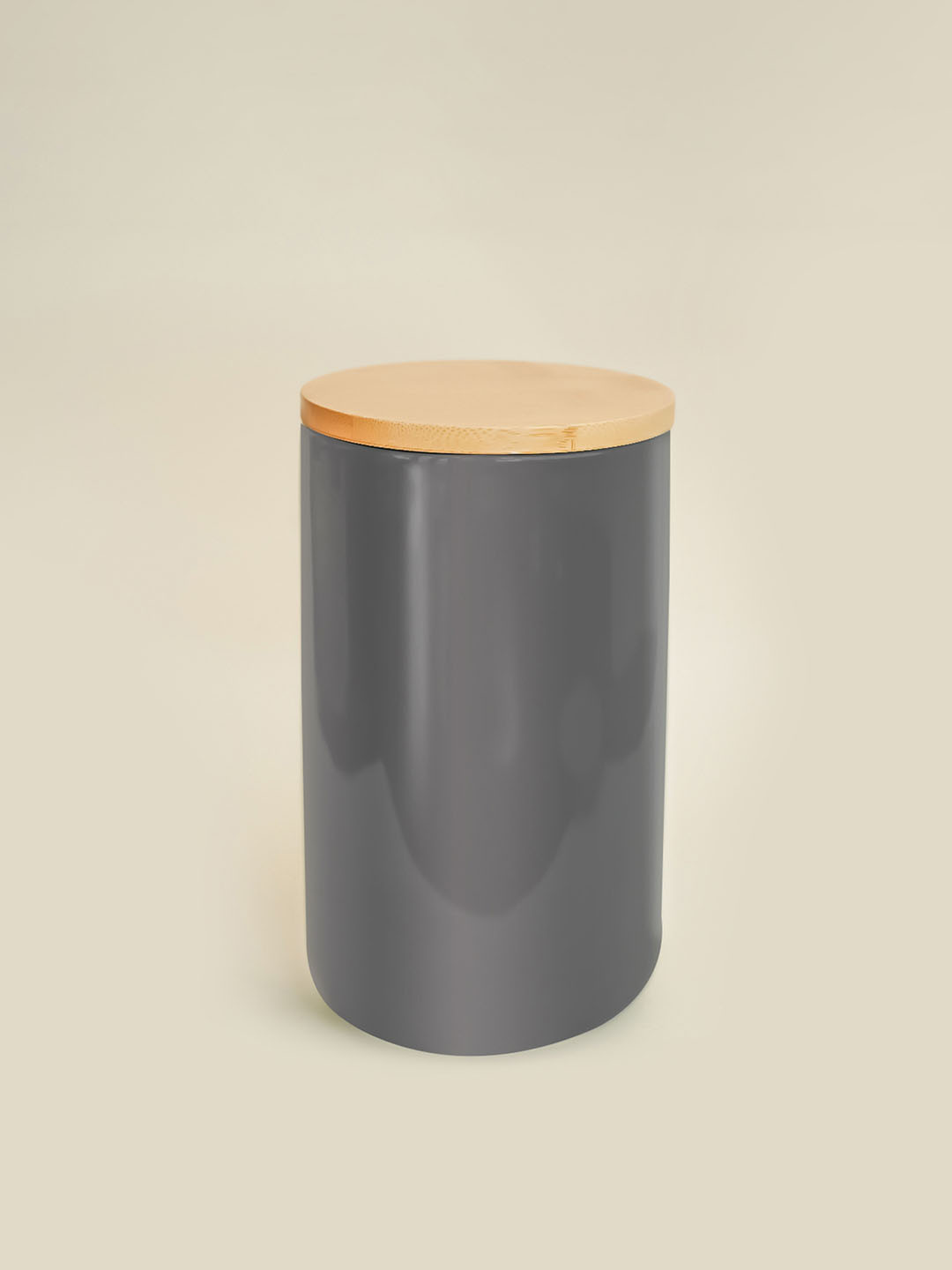 Ekhasa Grey Ceramic Air Tight Flip Top Graduated Container-1L