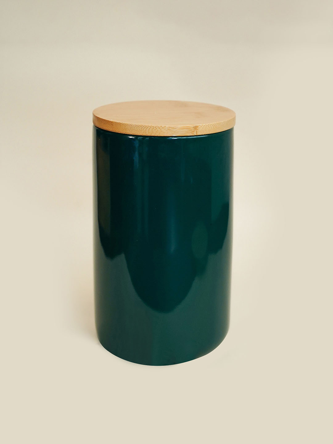 Ekhasa Green Ceramic Scratch Resistant Flip Top Graduated Container-1L