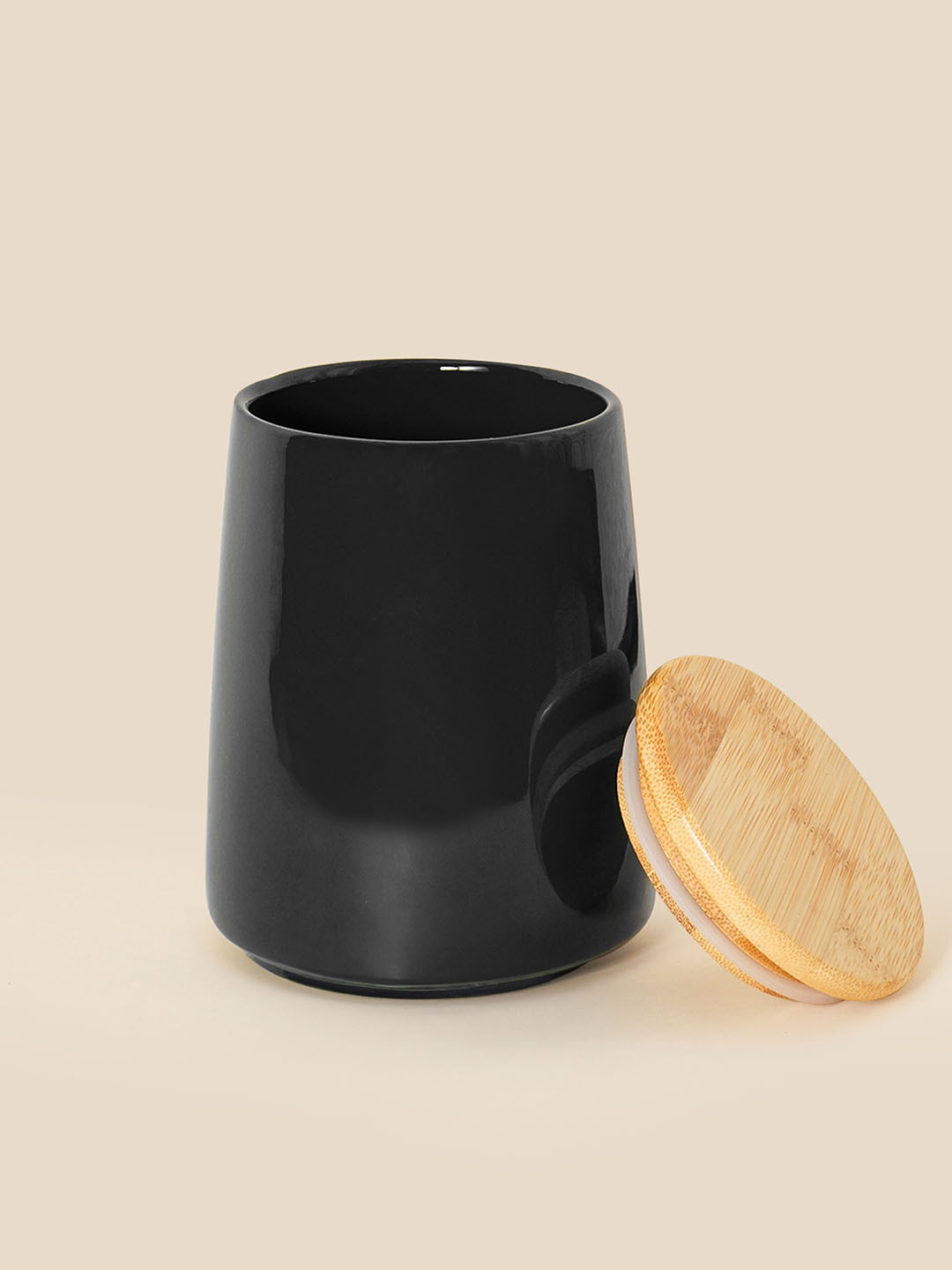 Ekhasa Black Ceramic Flip Top Graduated Container-700ml