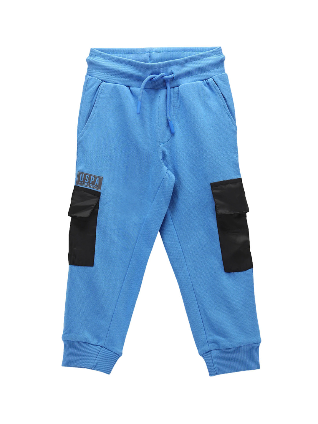 U.S. Polo Assn. Kids Boys Colourblocked Pure Cotton Cargo Joggers
