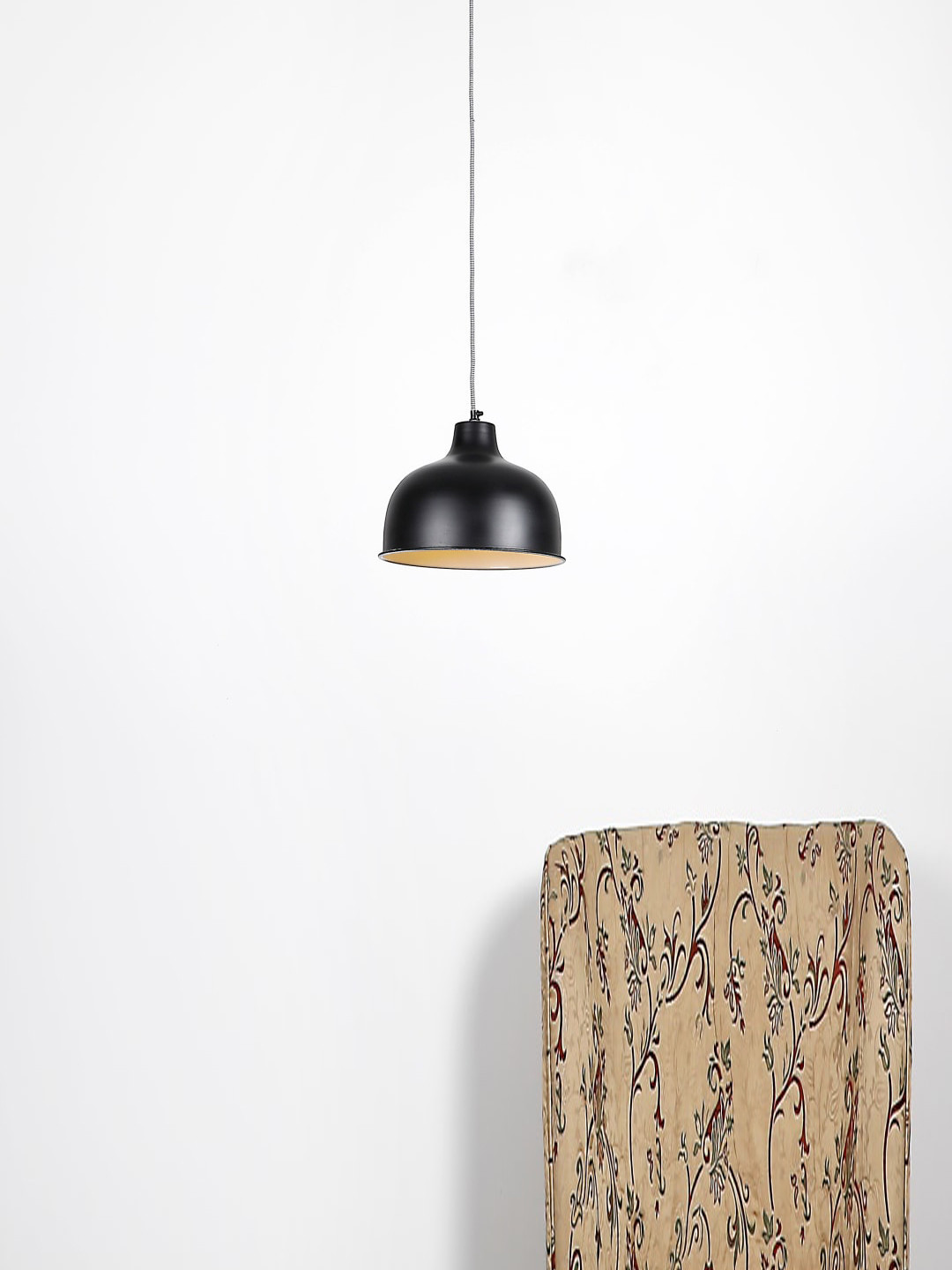 Craftter Black Metal Pendant Semi-sphere Contemporary Self Assembly Ceiling Lamp